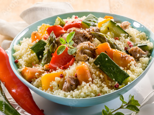 Photo: cous cous with meat and vegetables cous cous with meat and vegetables