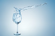 Photo: Water Splash in Wine Glass. Water Splash in Wine Glass.
