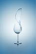 Photo: Water Splash in Wine Glass. Water Splash in Wine Glass.