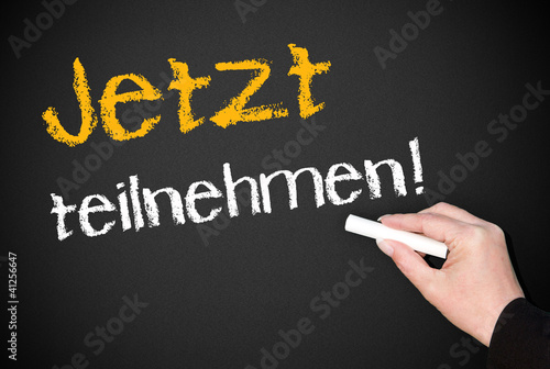 Illustration: Jetzt teilnehmen ! Jetzt teilnehmen !
