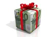100 euro Geschenk - Schleife Rot