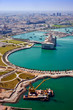 View from air on the coast of the Persian Gulf