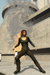 Female agent reacts to explosion