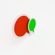 3d bubble talk on white background