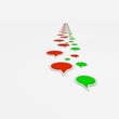 3d bubble talk on white background