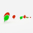 3d bubble talk on white background