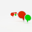 3d bubble talk on white background