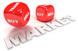 Illustration: 3d dices business concept 3d dices business concept