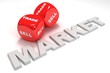 3d dices business concept