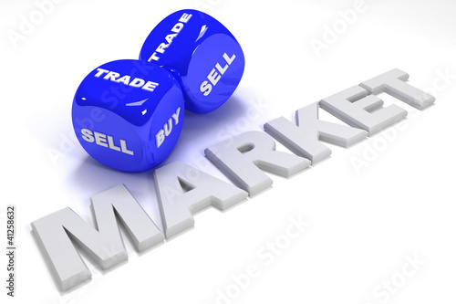 Illustration: 3d dices business concept 3d dices business concept
