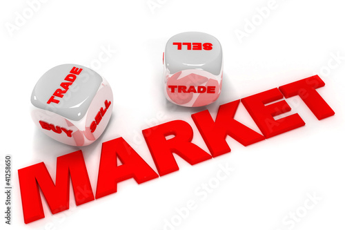 Illustration: 3d dices business concept 3d dices business concept