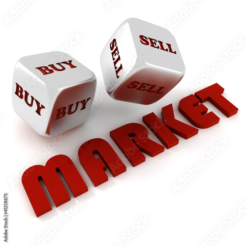 Illustration: 3d dices business concept 3d dices business concept