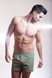 Closeup of a muscular handsome man in underwear Closeup of a muscular handsome man in underwear