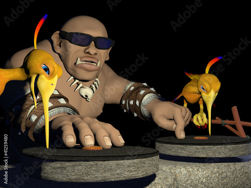 Illustration: Prehistoric DJ Prehistoric DJ