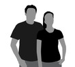 Vektor: mann frau tshirt vorlage mann frau tshirt vorlage
