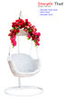 Swings isolated, decorative flowers Swings isolated, decorative flowers