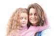 Happy mother and daughter smiling