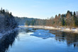 Gauja river valley winter landscape. Sigulda, Latvia Gauja river valley winter landscape. Sigulda, Latvia