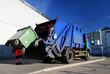 garbage transport car loading itself