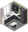 Vector isometric kitchen icon