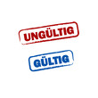 Stempel: Ungültig & Gültig