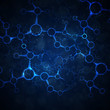 Futuristic dna, abstract molecule, cell illustration eps10