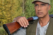 Hunter with shotgun