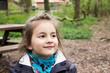 Cute little girl on the park in summer day Cute little girl on the park in summer day