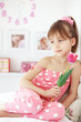 Child with flower