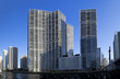 downtown miami highrises along the intercoastal waters