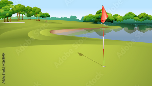 Vector: Golf course Golf course