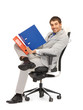 man with folders