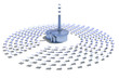 solar power plant on a white background