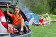 Vacation, Travel - family on summer camp Vacation, Travel - family on summer camp