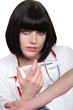 a nurse giving an injection