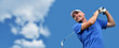 golfer shooting a golf ball