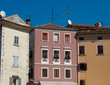 Medieval houses with shuttered windows