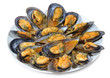 Presentación de mejillones a la marinera.