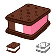 Vector: Ice cream sandwich Ice cream sandwich