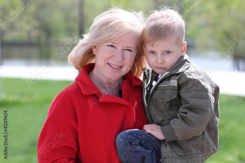 Photo: a portrait of my grandmother and grandson a portrait of my grandmother and grandson