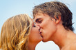 Couple on the Beach Kissing