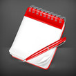 Spiral notebook with pen