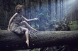 Sexy women sitting on the tree