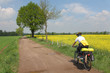 Cyclist in a countryside Cyclist in a countryside