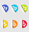 One two three - vector cards with numbers