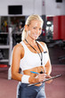 happy female gym instructor portrait