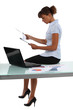 Woman reviewing the results of a market research