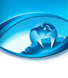 canvas print picture - Business elegant abstract background with globe.