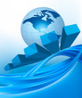 Business elegant abstract background with globe Business elegant abstract background with globe