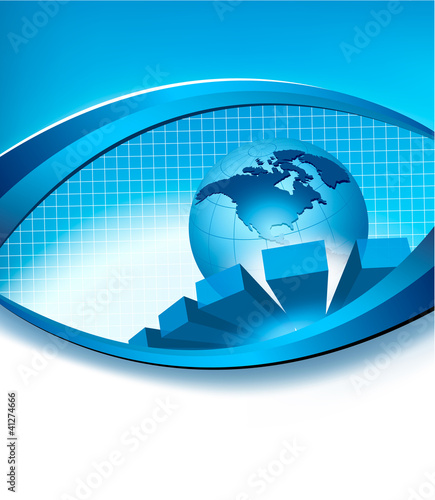 Vector: Business elegant abstract background with globe. Business elegant abstract background with globe.